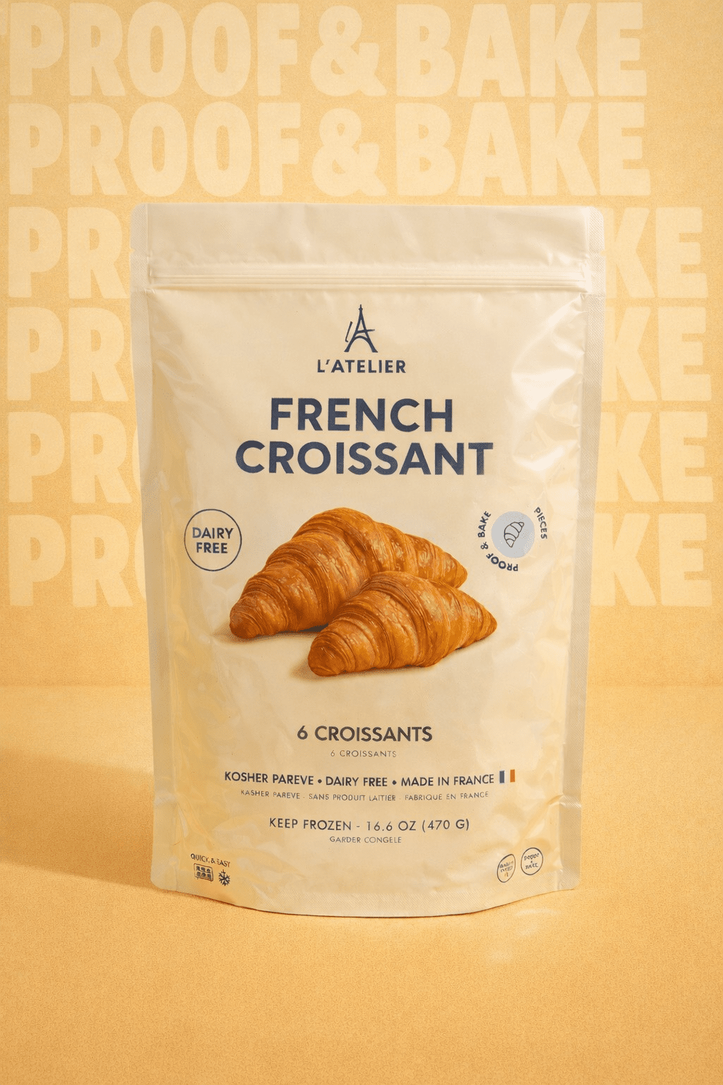 French Croissant - 6 pieces (box of 15 packs) - L'Atelier K LLC (US)