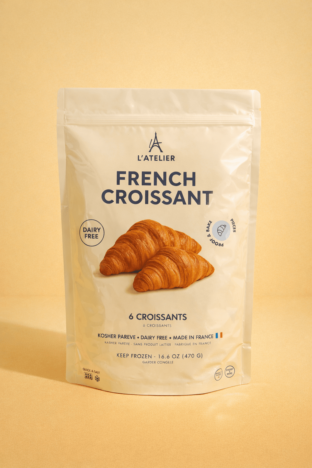 French Croissant - 6 pieces (box of 15 packs) - L'Atelier K LLC (US)